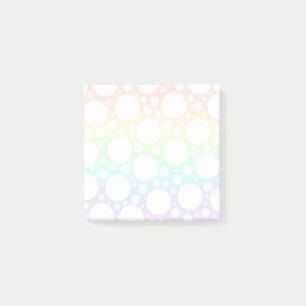 Notes post-it de l'arc-en-ciel avec point de Polka