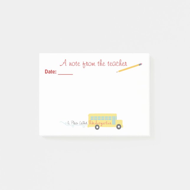 Notes post-it® de l'enseignant de la maternelle (Devant)