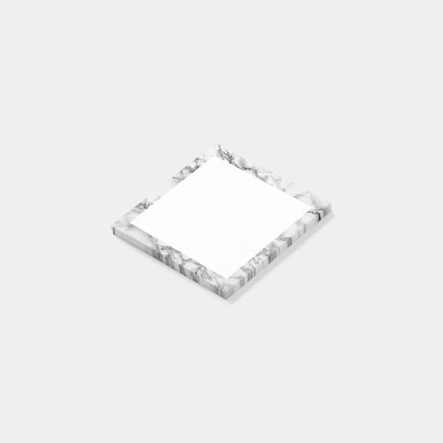 Notes Post-it® de luxe encadrées de pierre de Marb (Incliné)