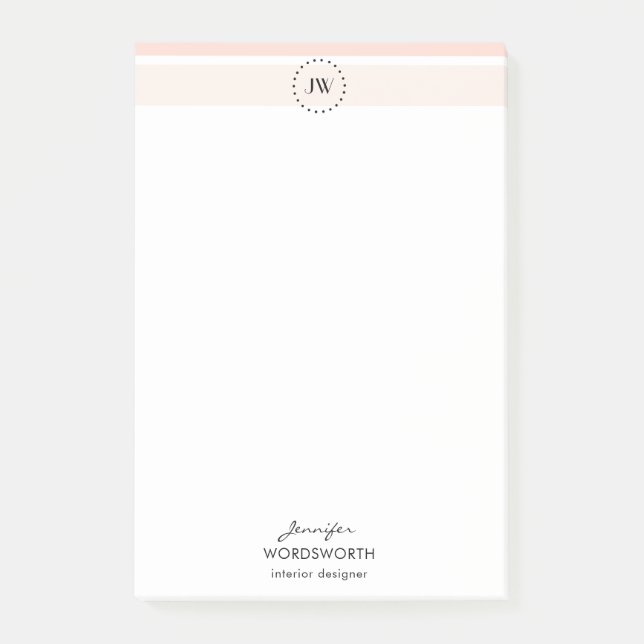 Notes post-it® de Monogram Pastel Professional (Devant)