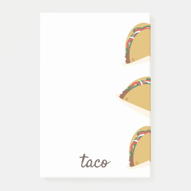 Notes Post-it de nourriture de restaurant de tacos (Devant)