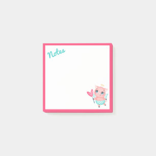 Notes post-it de porc cupides