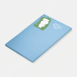 Notes Post-It® de relaxation Samoyé, 4 po x 6 po