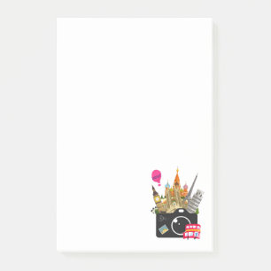 Notes post-it des repères européens mignons