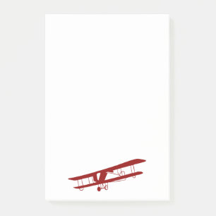 Notes post-it du biplan rouge