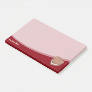 Notes post-it du biscuit du coeur