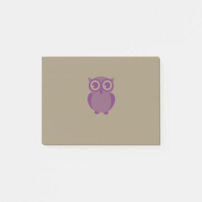 Notes post-it® du hibou pourpre (Devant)
