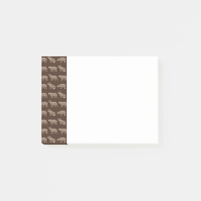 Notes post-it du Motif Capybara (Devant)