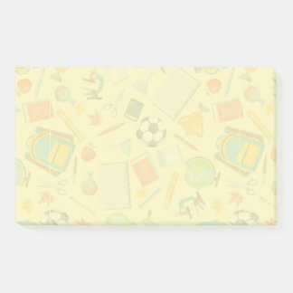 Notes post-it du Motif de l'approvisionnement scol