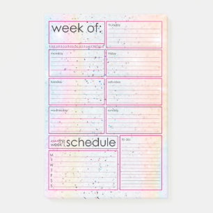 notes Post-it® du planificateur hebdomadaire