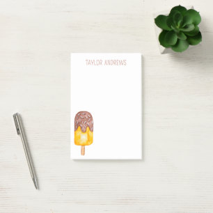 Notes post-it du produit de chocolat d'aquarelle