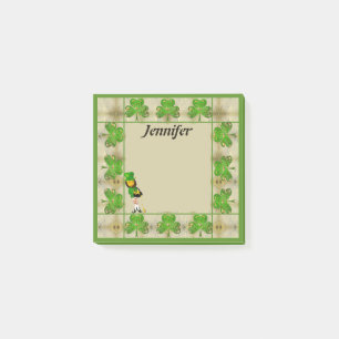 Notes post-it du shamrock Leprechaun