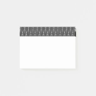 Notes post-it géométriques de répétition blanc
