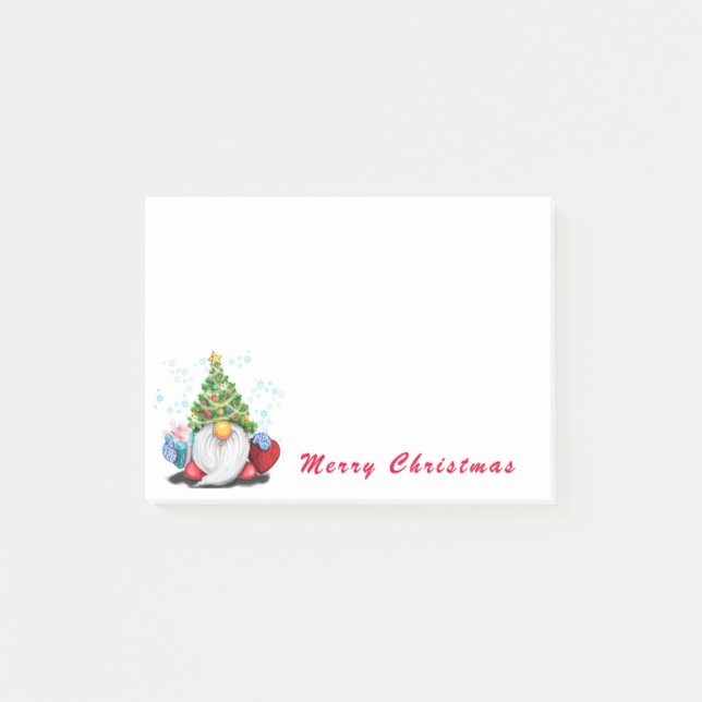 Notes Post-it® Gnome de Noël (Devant)