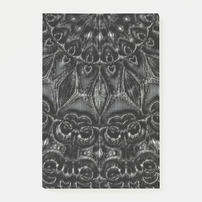 Notes post-it Mandala au charbon (Devant)