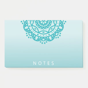 Notes post-it Mandala Ombre turquoise
