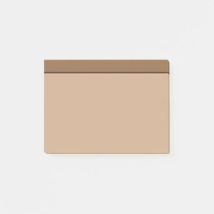 Notes post-it minimalistes de couleurs Brown Tan L