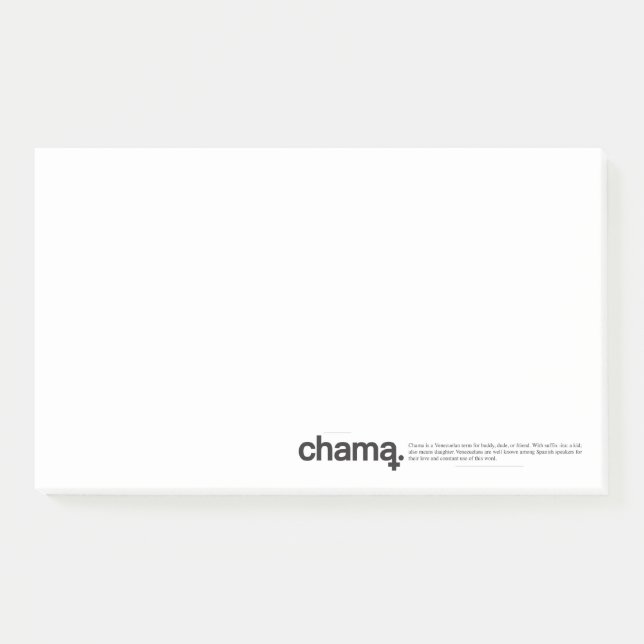 Notes post-it noir et blanc de Chama (Devant)