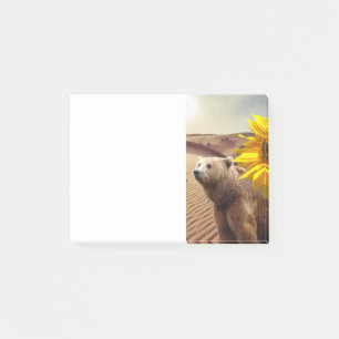 Notes Post-it Notes, Tournesol Ours Polaire Floral