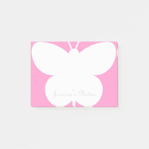 Notes Post-it® personnalisées avec papillon mignon