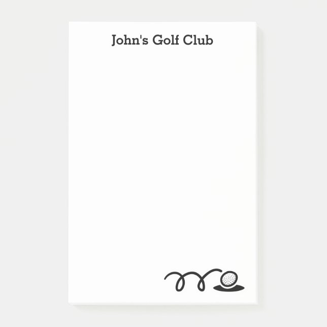 Notes Post-it® personnalisées pour club de golf (Devant)