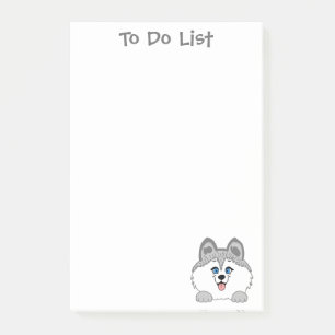 Notes post-it® pour chien Husky 4 x 6