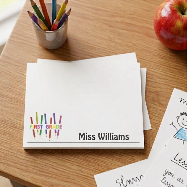 Notes Post-it pour professeur de première année (Créateur téléchargé)