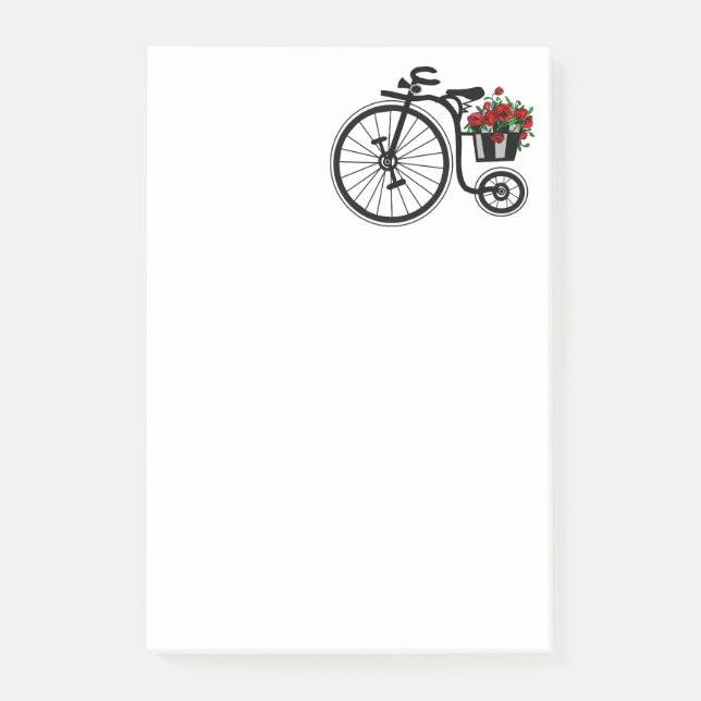 Notes post-it® pour vélos romantiques (Devant)