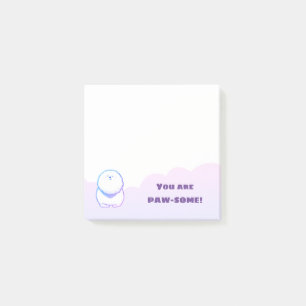 Notes post-it pourpre Bichon-Frise Chien