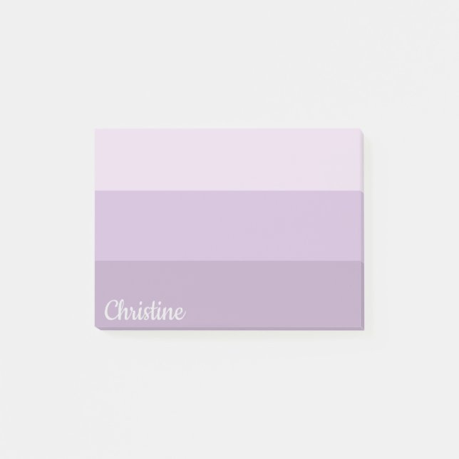 Notes post-it purple Ombre rayées (Devant)