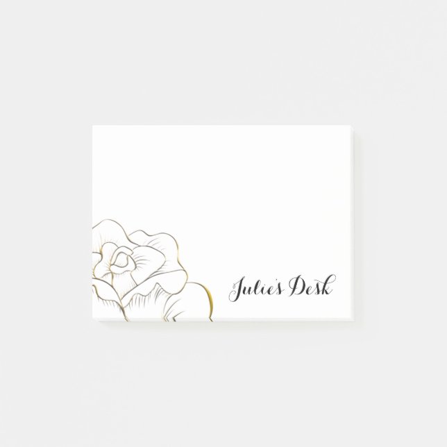 Notes post-it Rose or customisé (Devant)