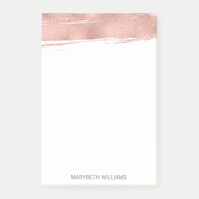 Notes post-it Rose or moderne (Devant)