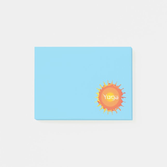 Notes post-it Sun Hot Yoga (Devant)