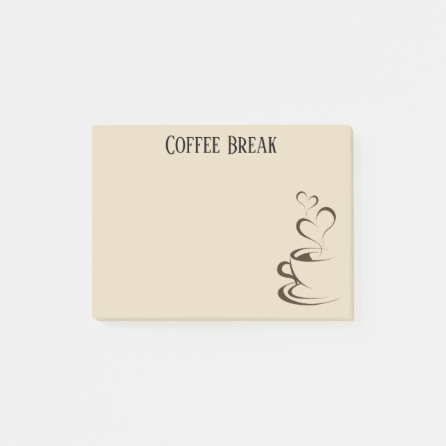 Notes post-it sur la pause café (Devant)