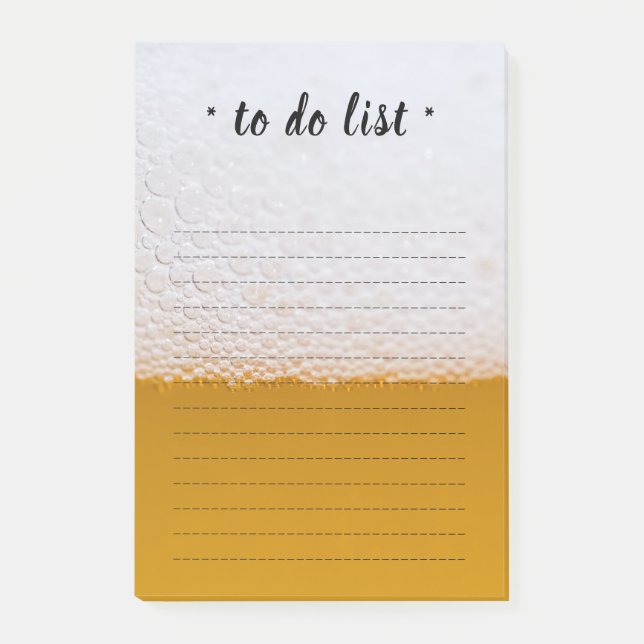 Notes Post-it® sur la texture de la bière (Devant)