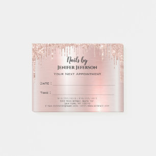 Notes Post-it® sur le rendez-vous des ongles