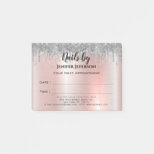 Notes post-it® sur le rendez-vous des ongles