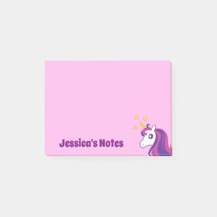 Notes Post-it® sur licorne rose unicorne personnal