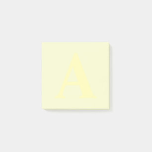 Notes post-it® sur monogramme jaune personnalisé