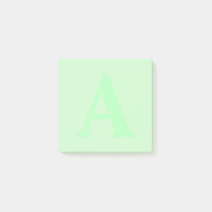 Notes post-it® sur monogramme vert personnalisé