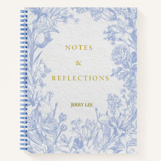 'Notes & Reflections' Personalised Botanical Notebook
