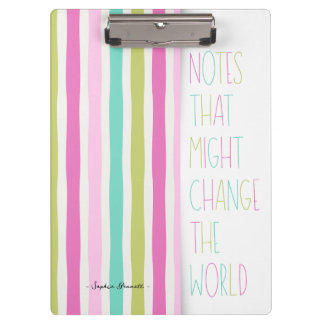 Notes That Might Change the World – Colorful Strip Clipboard