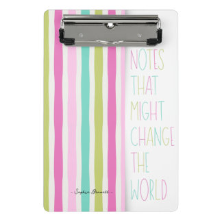 Notes That Might Change the World – Colorful Strip Mini Clipboard
