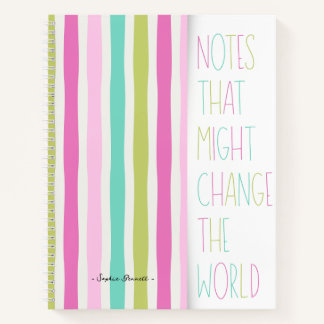 Notes That Might Change the World – Colorful Strip Notebook