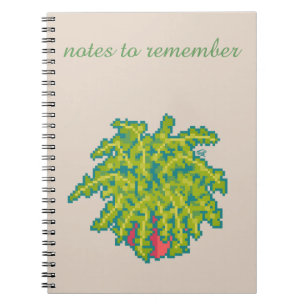 Notes to remember, Fern, varen, pixel art Notebook