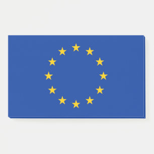 Notes with flag of European Union