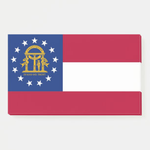 Notes with flag of Georgia, USA