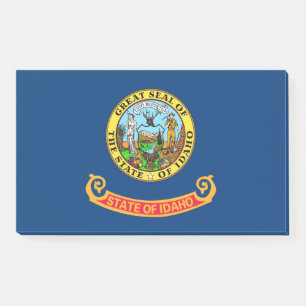 Notes with flag of Idaho, USA