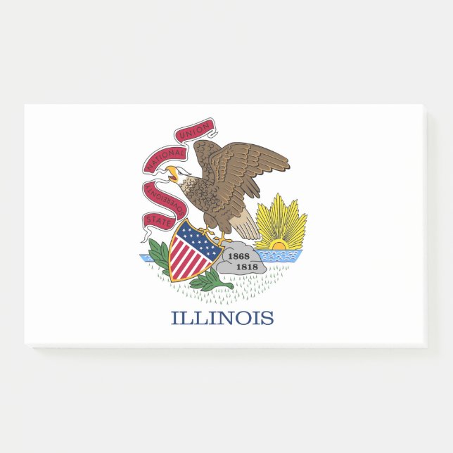 Notes with flag of Illinois, USA (Front)