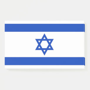 Notes with flag of Israel